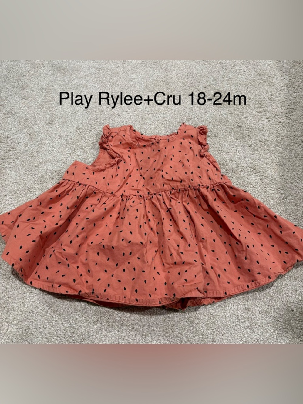 Rylee + Cru watermelon seed Dress